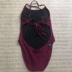 Jolyn Onesie Tieback Cabernet Maroon 30 One Piece